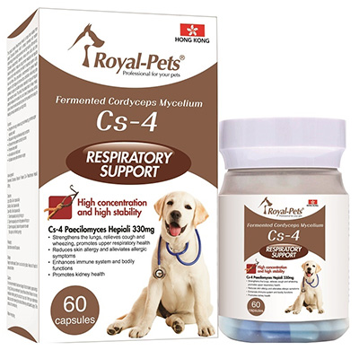 Royal-Pets犬用發酵蟲草菌絲體Cs-4 60粒膠囊裝
